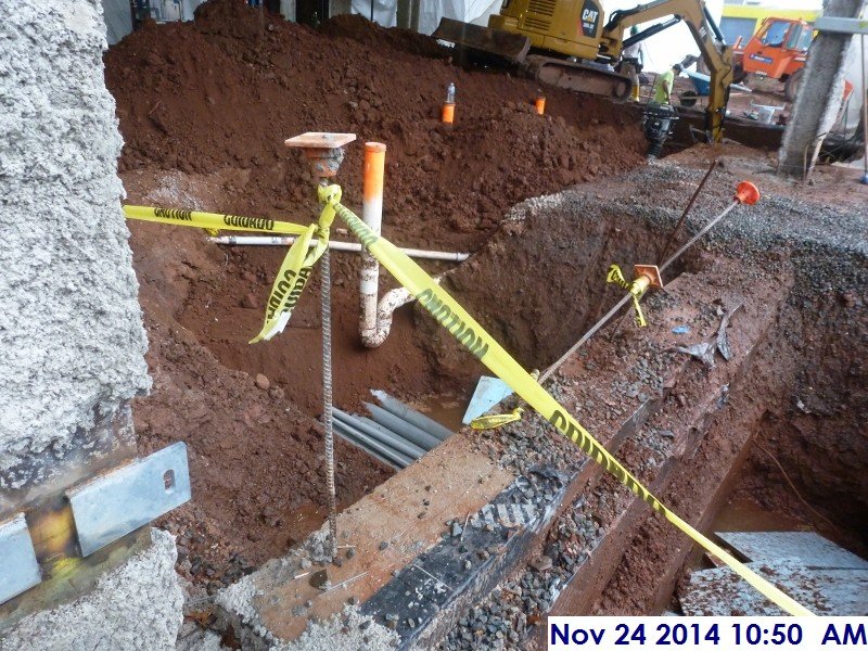 Continued installing the underground electrical roughing at the Boiler Room Facing South-West